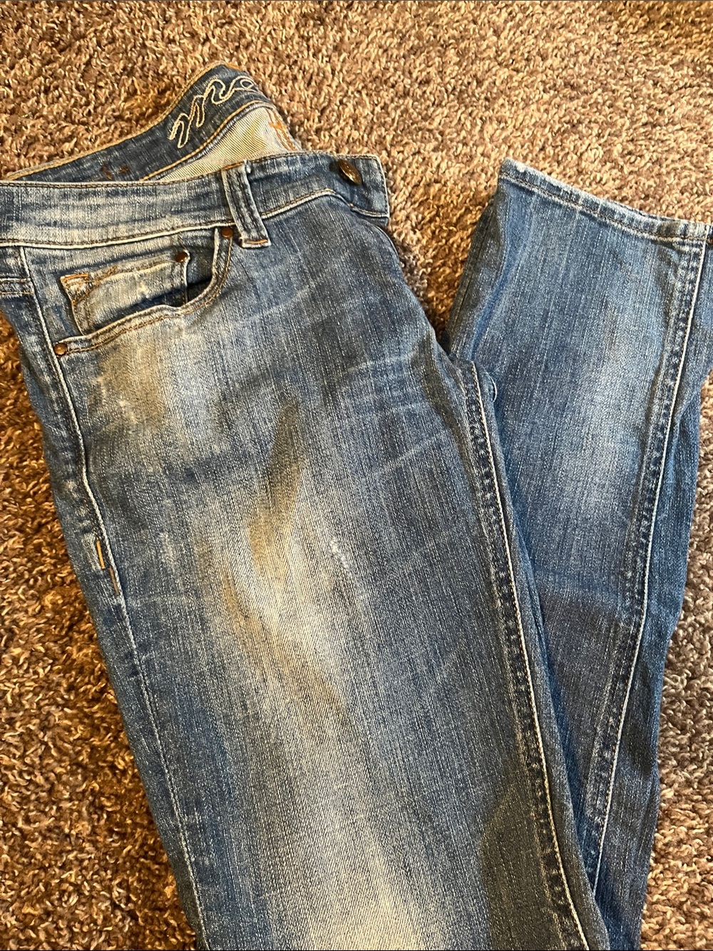 Mavi Women's Skinny Faded Blue Jeans